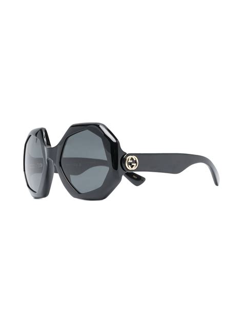 gucci geometric shaped frame sunglasses|gucci sunglasses frames women.